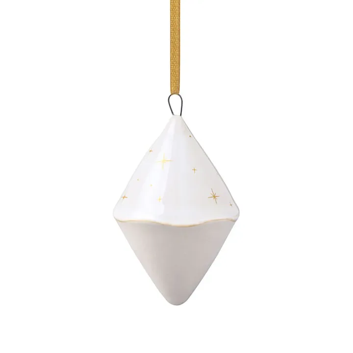 Winter Glow Christmas tree bauble double cone - White-beige - Villeroy & Boch