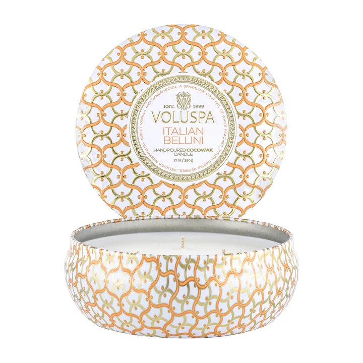 Maison Blanc 3-wick Tin scented 40 hours - Italian Bellini - Voluspa