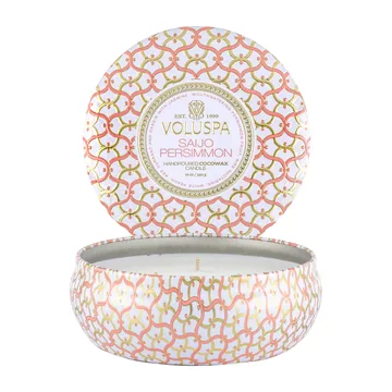 Maison Blanc 3-wick Tin scented 40 hours - Saijo Persimmon - Voluspa