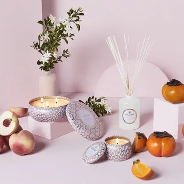 Maison Blanc Mini Tin scented 25 hours - Saijo Persimmon - Voluspa