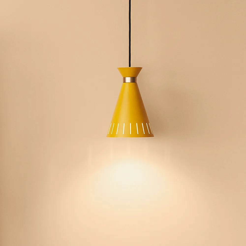 Cone pendant lamp, Honey yellow Warm Nordic