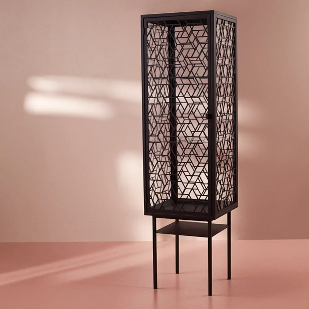 Enigma display cabinet, Black Warm Nordic