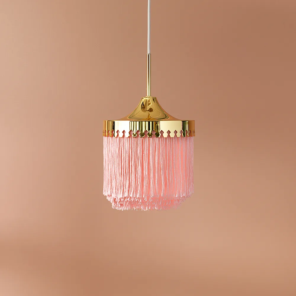 Fringe pendant lamp, Cream white, large Warm Nordic