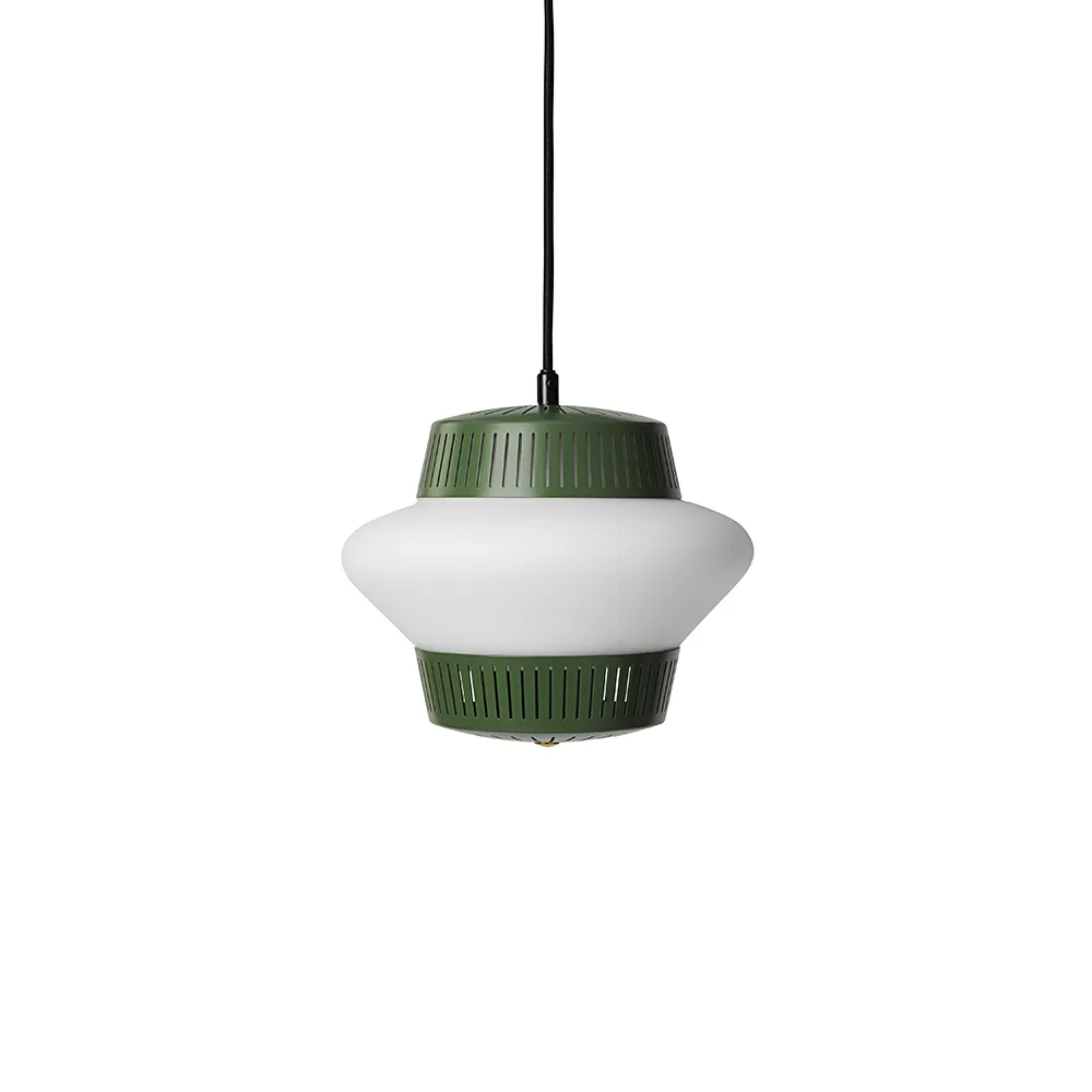 Opal Arch pendant lamp, Pine green, sandblasted opal Warm Nordic