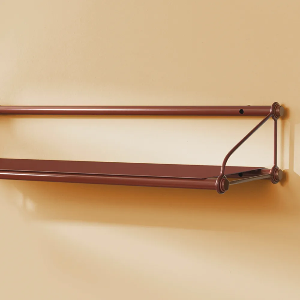Parade shelf, Oxide red, 3 shelves Warm Nordic