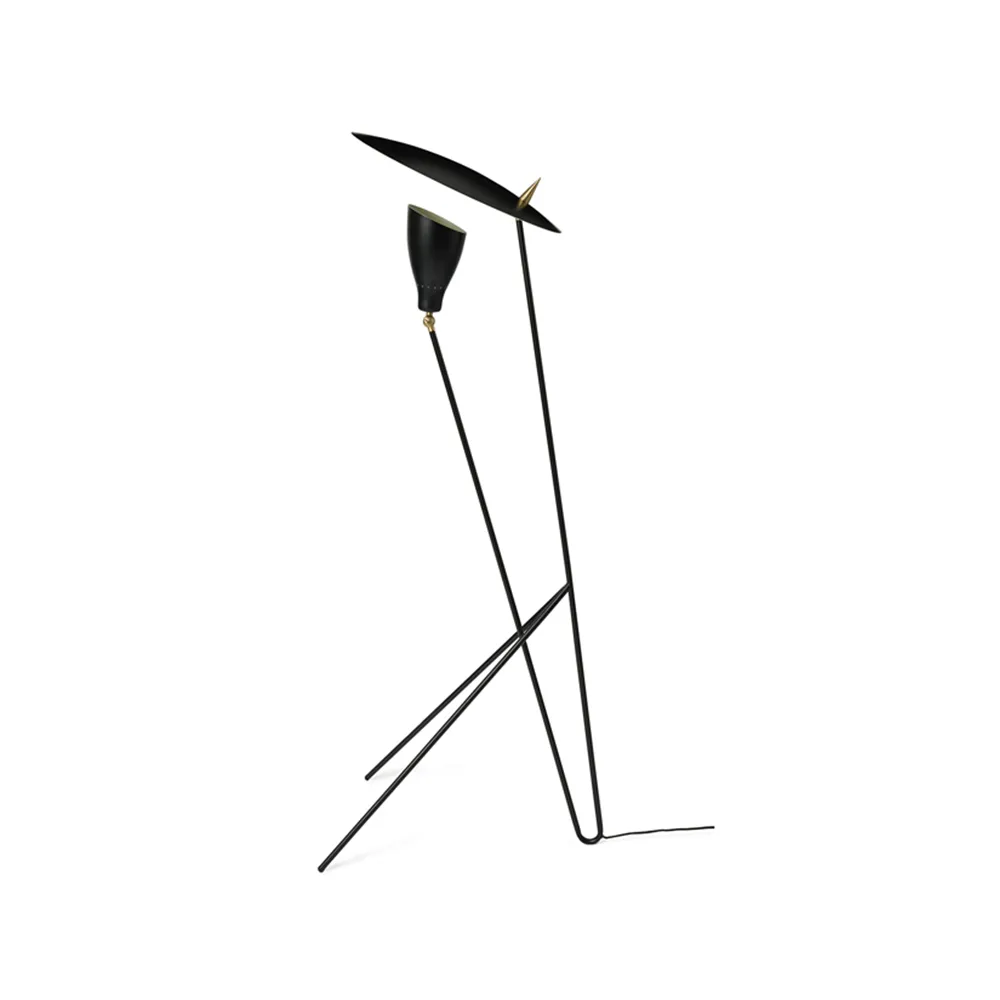 Silhouette floor lamp, Black noir Warm Nordic