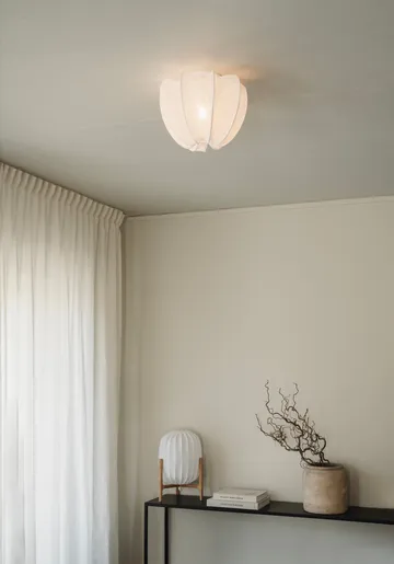 Anna ceiling light mini Ø30 cm - White linen - Watt & Veke