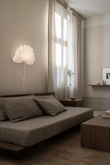 Anna wall lamp L 54 cm - White cotton - Watt & Veke
