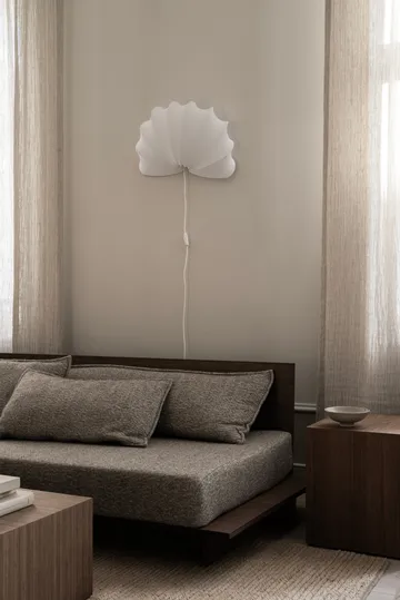 Anna wall lamp L 54 cm - White cotton - Watt & Veke
