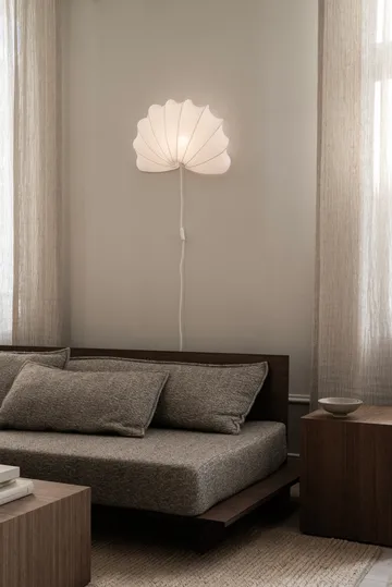 Anna wall lamp L 54 cm - White cotton - Watt & Veke
