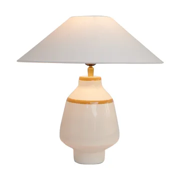 Becky lamp base Ø15x30 cm - White-mustard - Watt & Veke