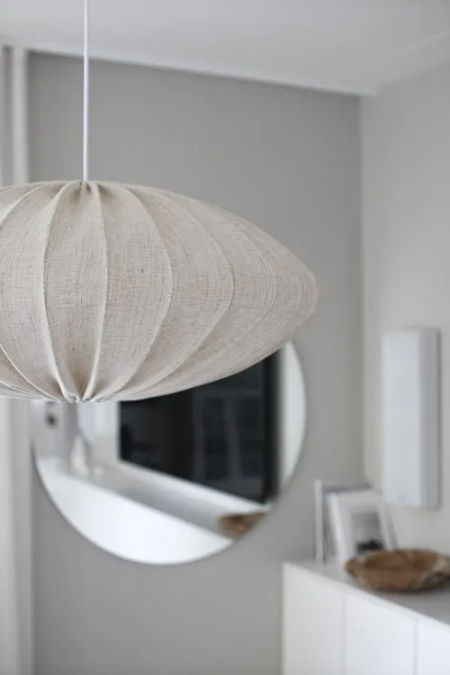 Ellipse lampshade linen 80 cm, Nature Watt & Veke