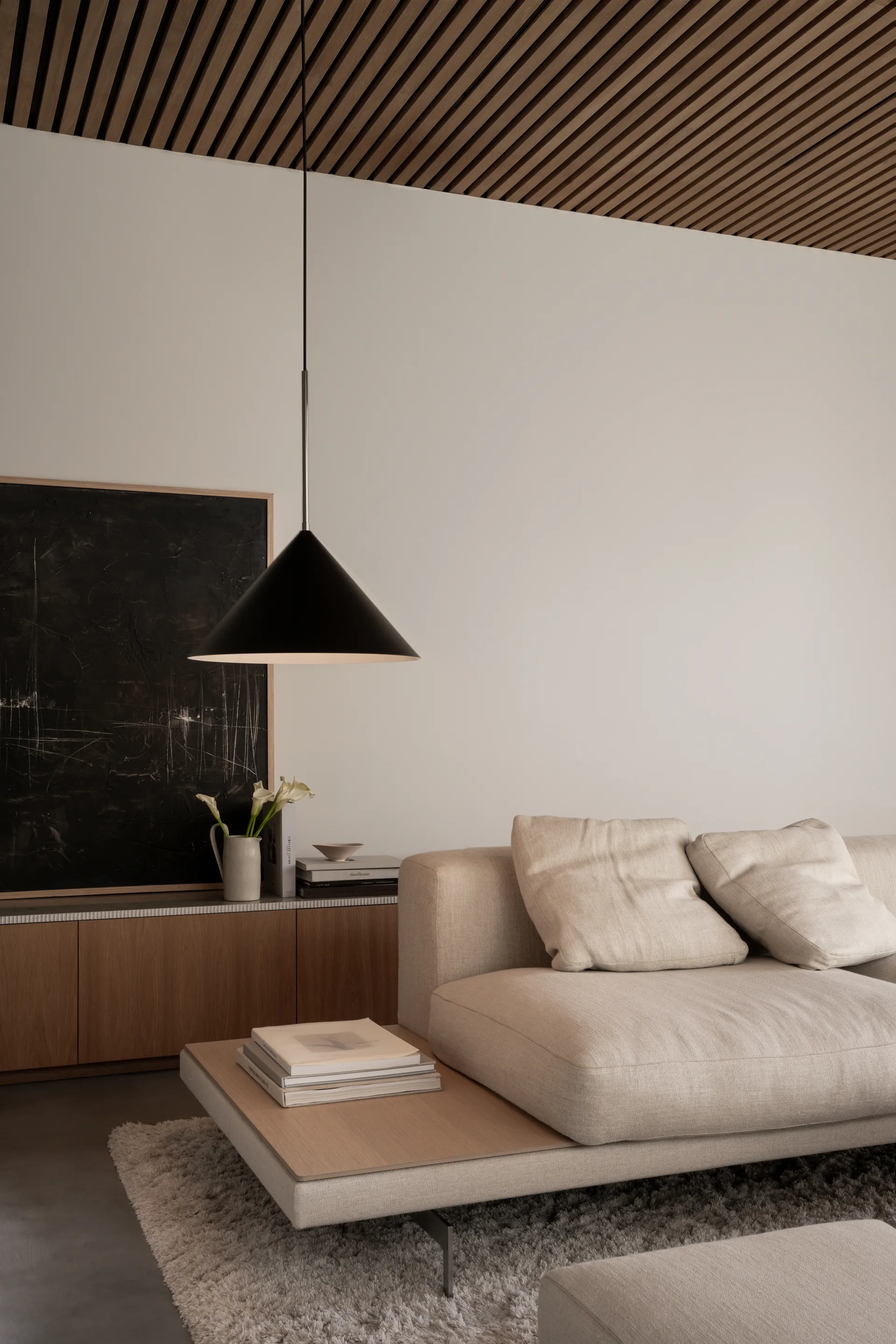 Kuro pendant lamp, Black, Ø45x25 cm Watt & Veke