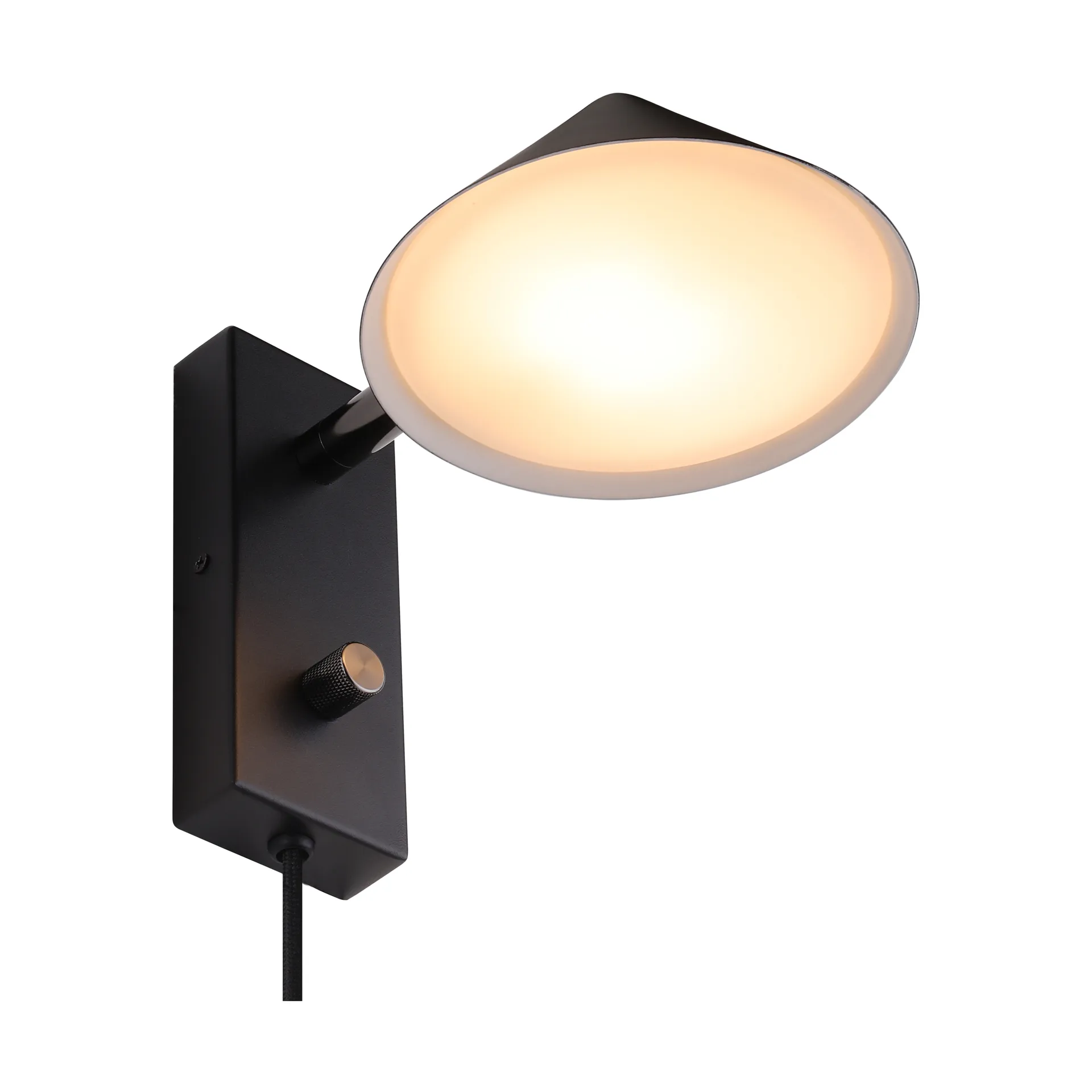 Kuro wall lamp, Black, Ø14x16 cm, read Watt & Veke