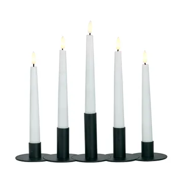 Lykke combinable candle sticks incl. 5 pcs LED-light - Black - Watt & Veke