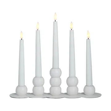 Lykke combinable candle sticks incl. 5 pcs LED-light - White - Watt & Veke