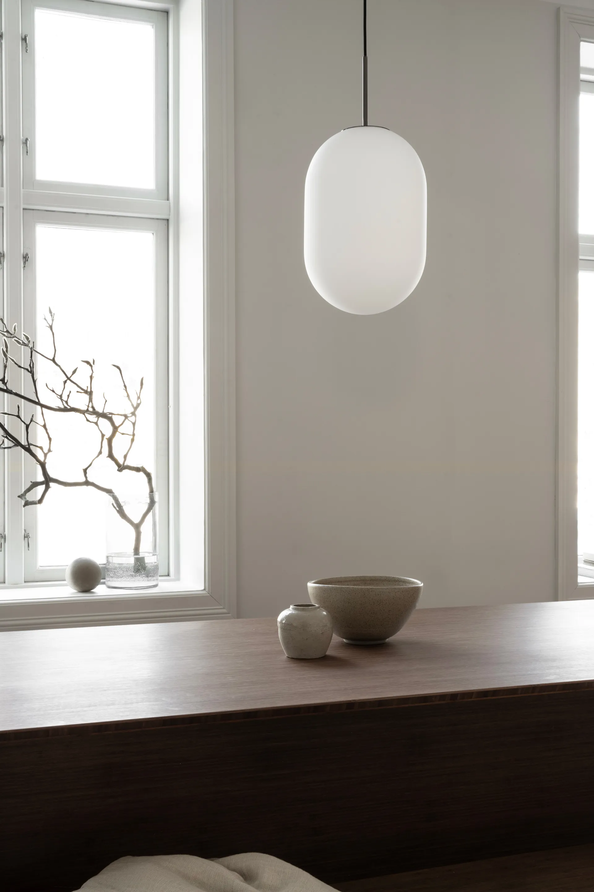 Noor pendant L Ø24 cm, White Watt & Veke