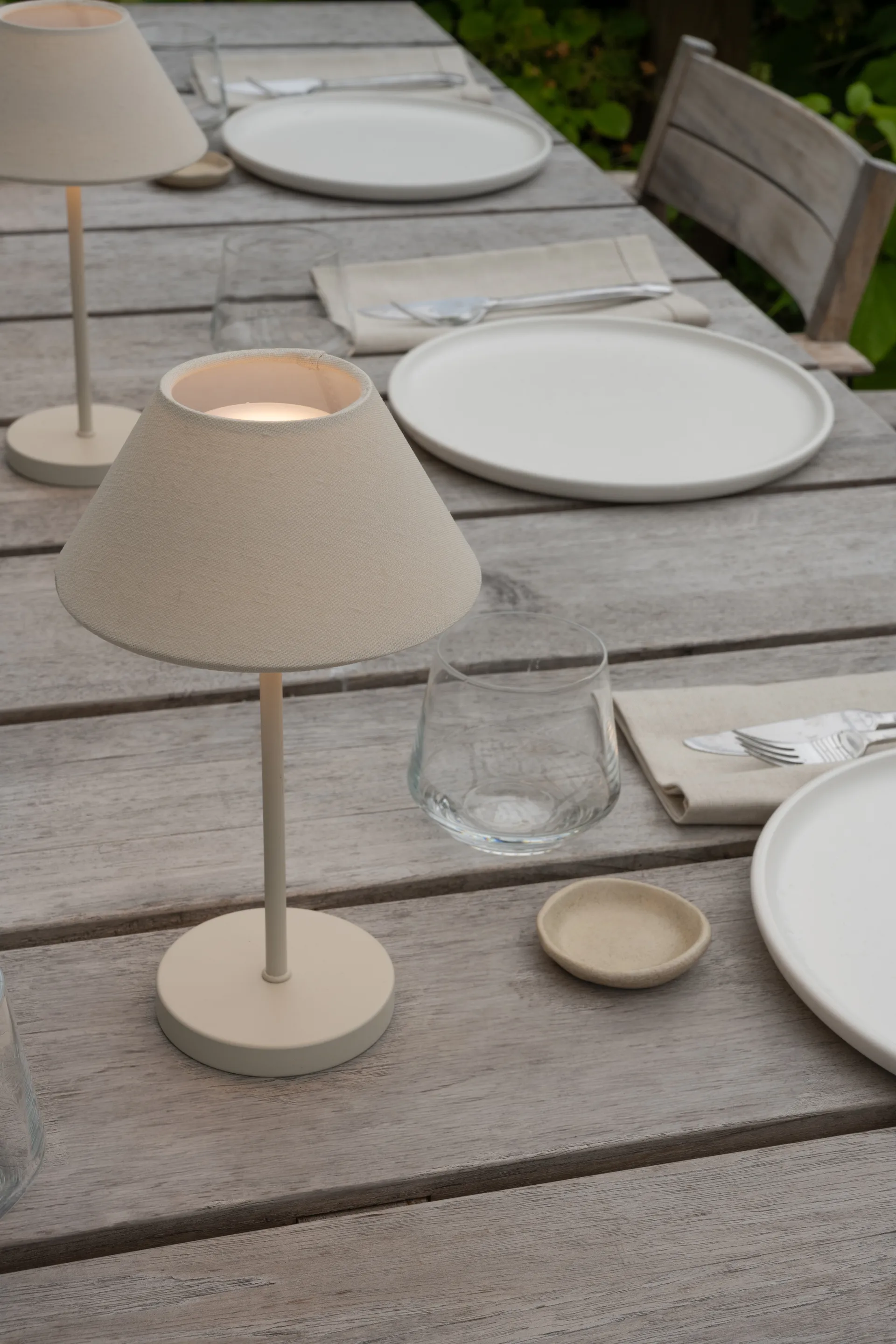 Teya portable table lamp, Off-white, Ø15×26 cm Watt & Veke