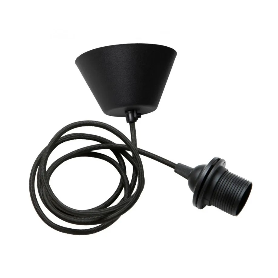 Watt & Veke ceiling suspension textile, black Watt & Veke