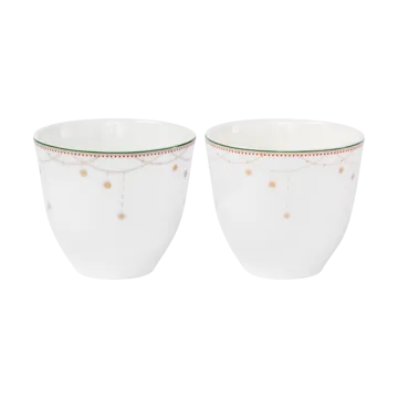 Christmas morning Garland cup 2-pack 20 cl - White - Wik & Walsøe