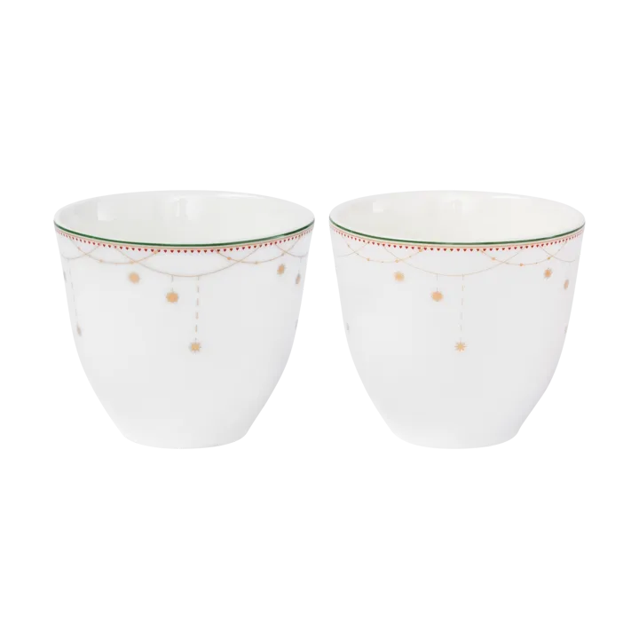 Christmas morning Garland cup 2-pack 20 cl - White - Wik & Walsøe