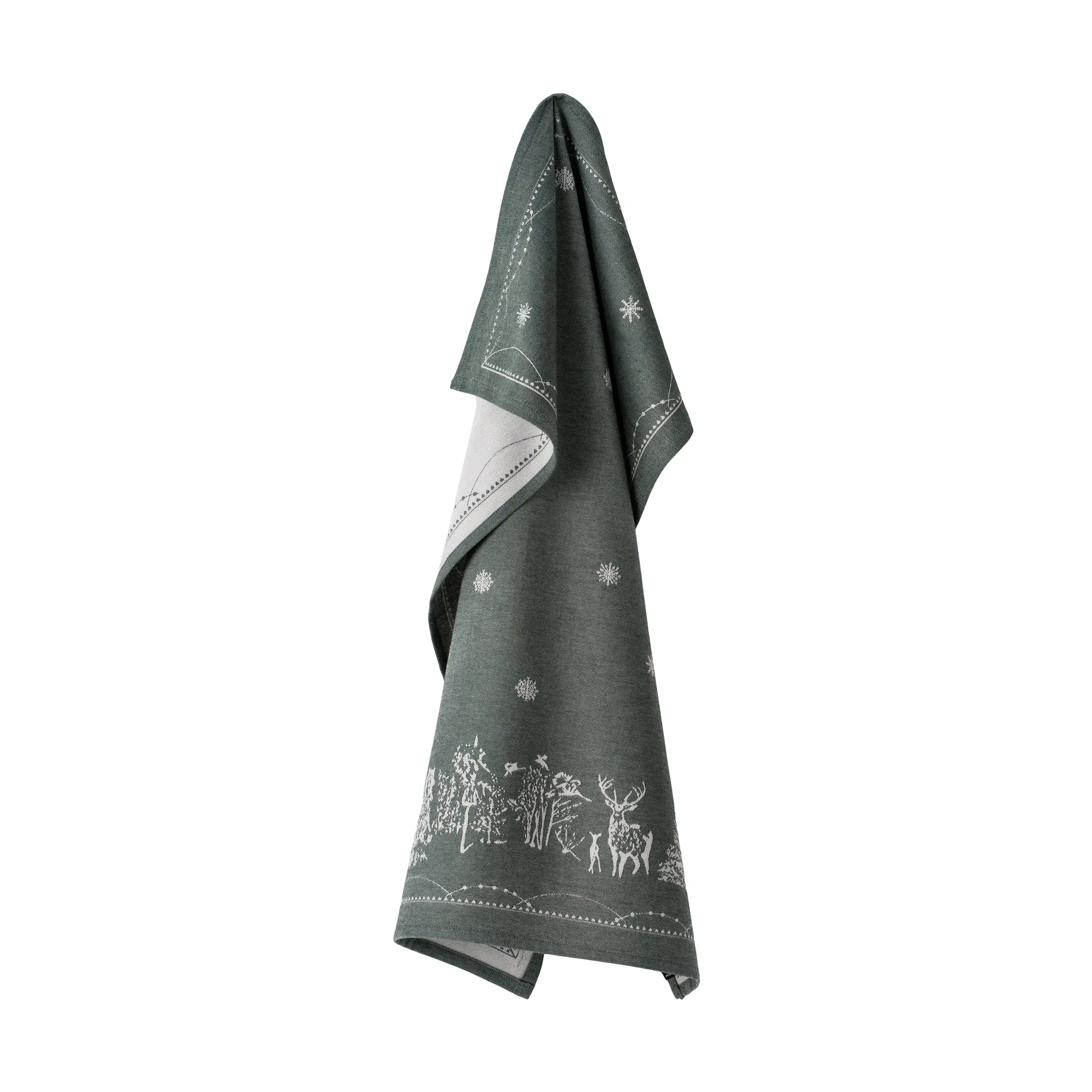 Christmas morning kitchen towel 50x70 cm, White-green Wik & Walsøe