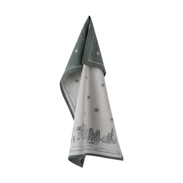 Christmas morning kitchen towel 50x70 cm - White-green - Wik & Walsøe