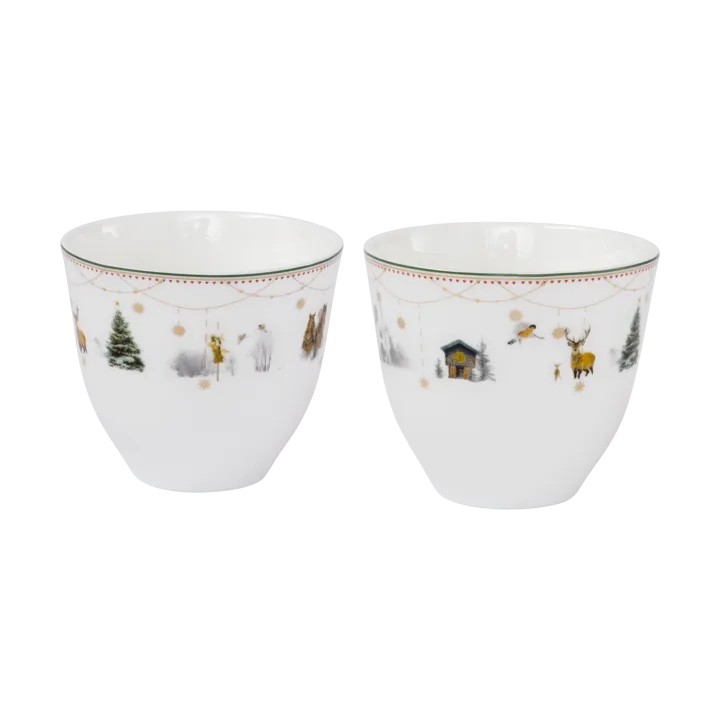 Christmas morning Story cup 2-pack 20 cl - White - Wik & Walsøe