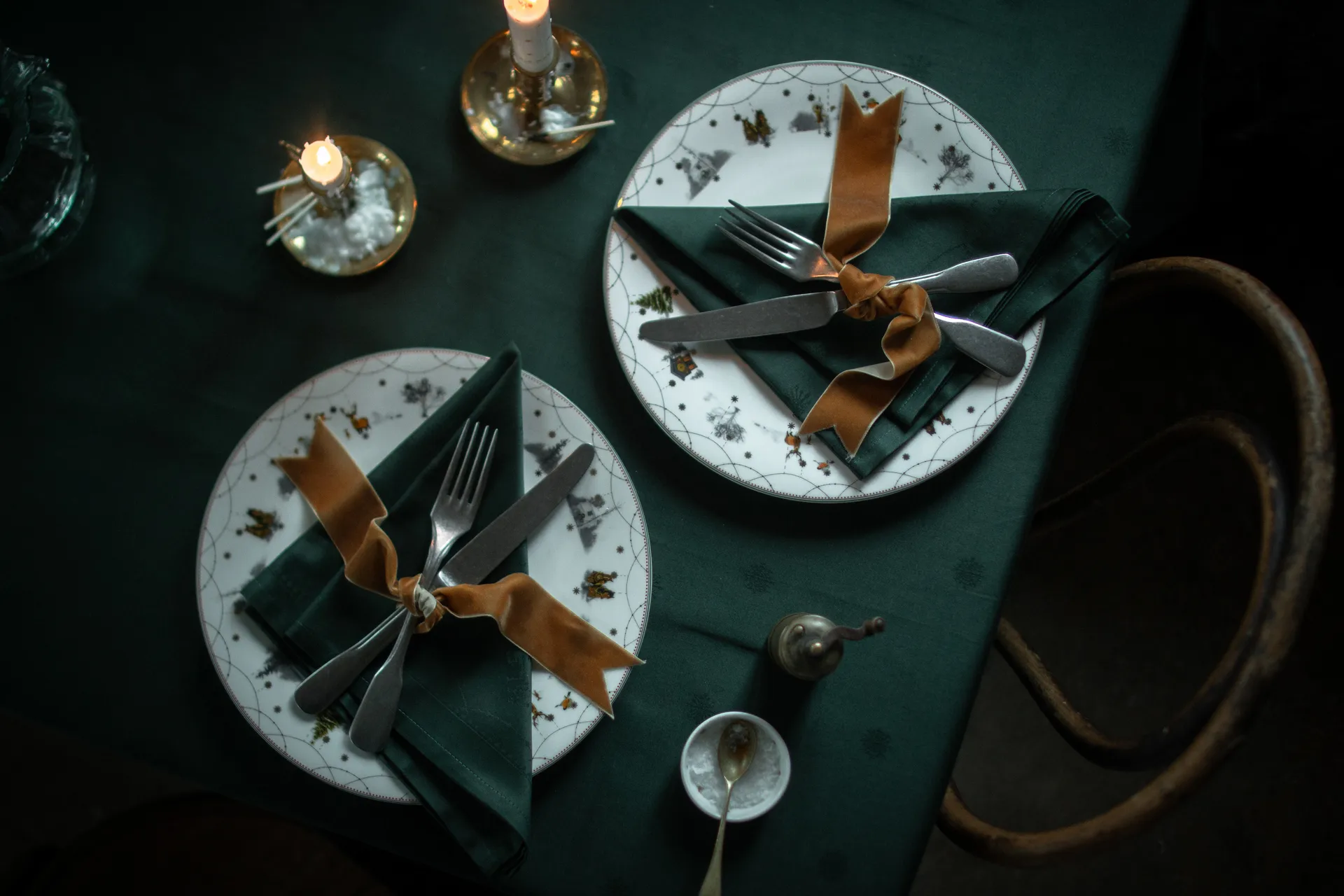 Julemorgen tablecloth, Green, 140x240 cm Wik & Walsøe