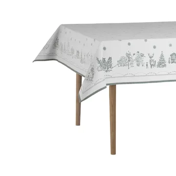 Julemorgen tablecloth - White-green, 140x240 cm - Wik & Walsøe