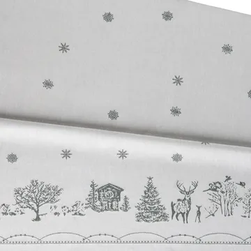 Julemorgen tablecloth - White-green, 140x300 cm - Wik & Walsøe