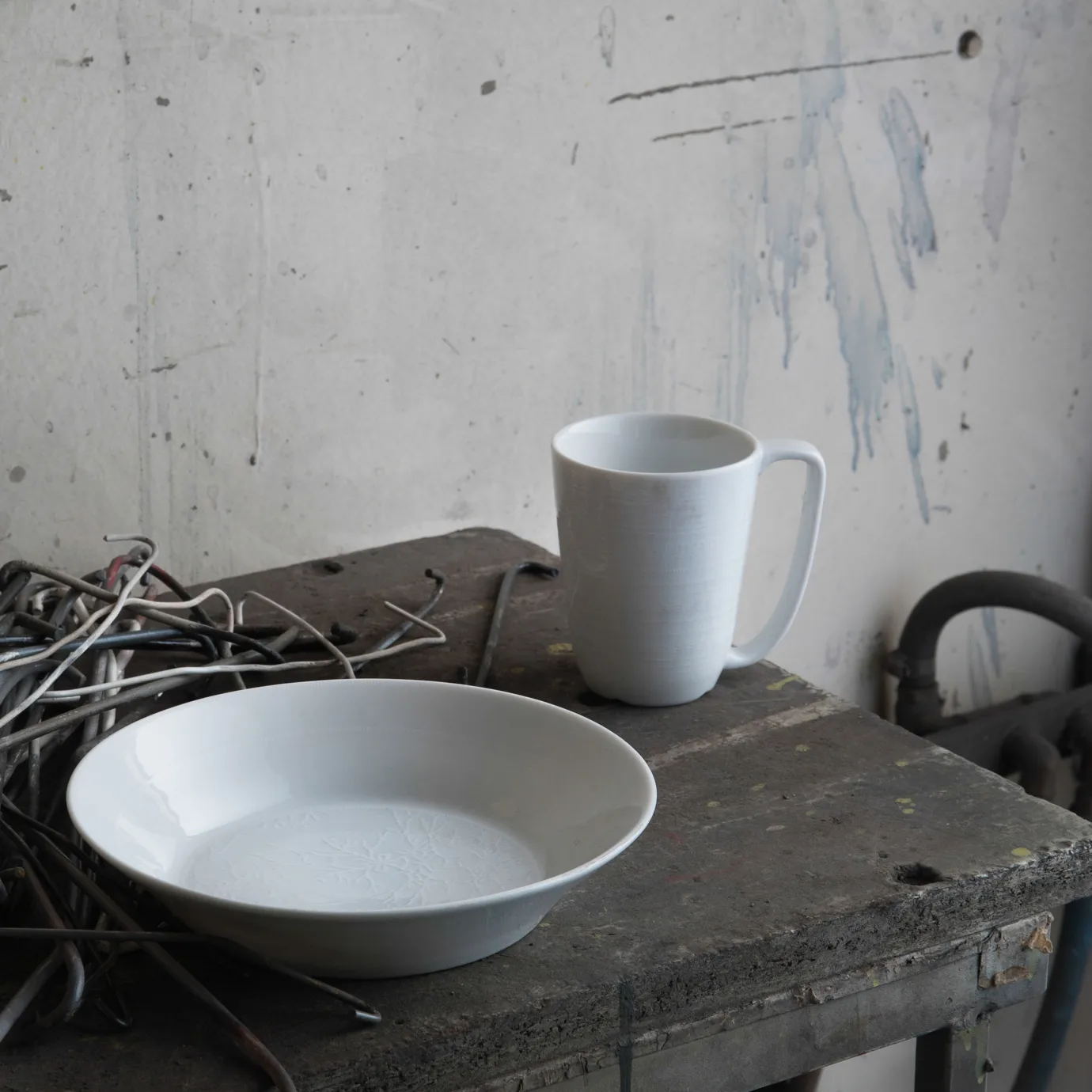 White wood deep plate, 21 cm Wik & Walsøe