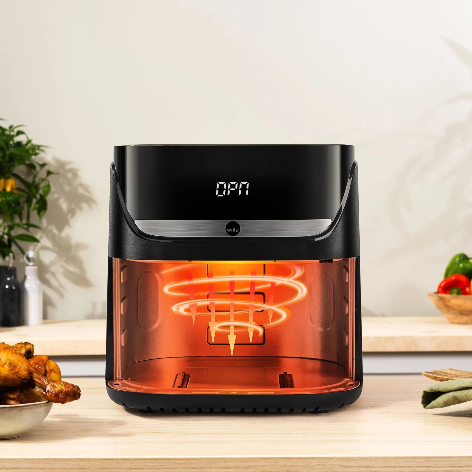 Wilfa AF5B-60P Crispier air fryer, Black, 6 l Wilfa