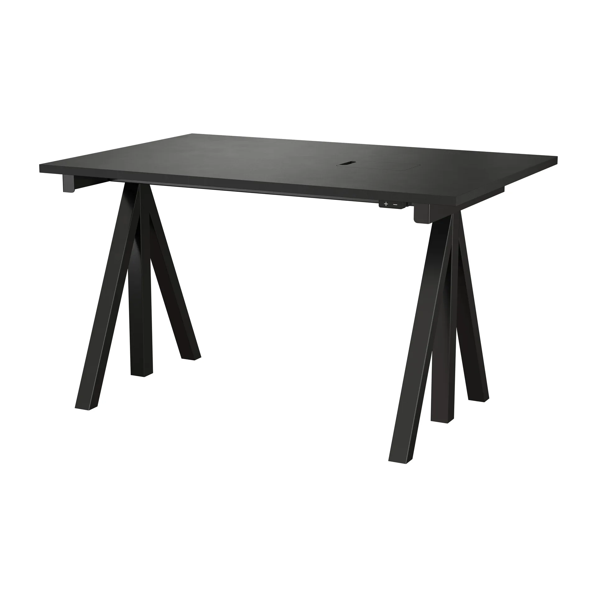 Works base for desk height adjustable, Black Works