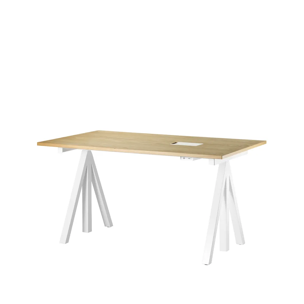 Works desk - oak & white,  Works