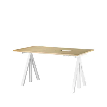 Works desk - oak & white - Works