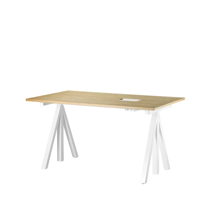 Works desk - oak & white - Works