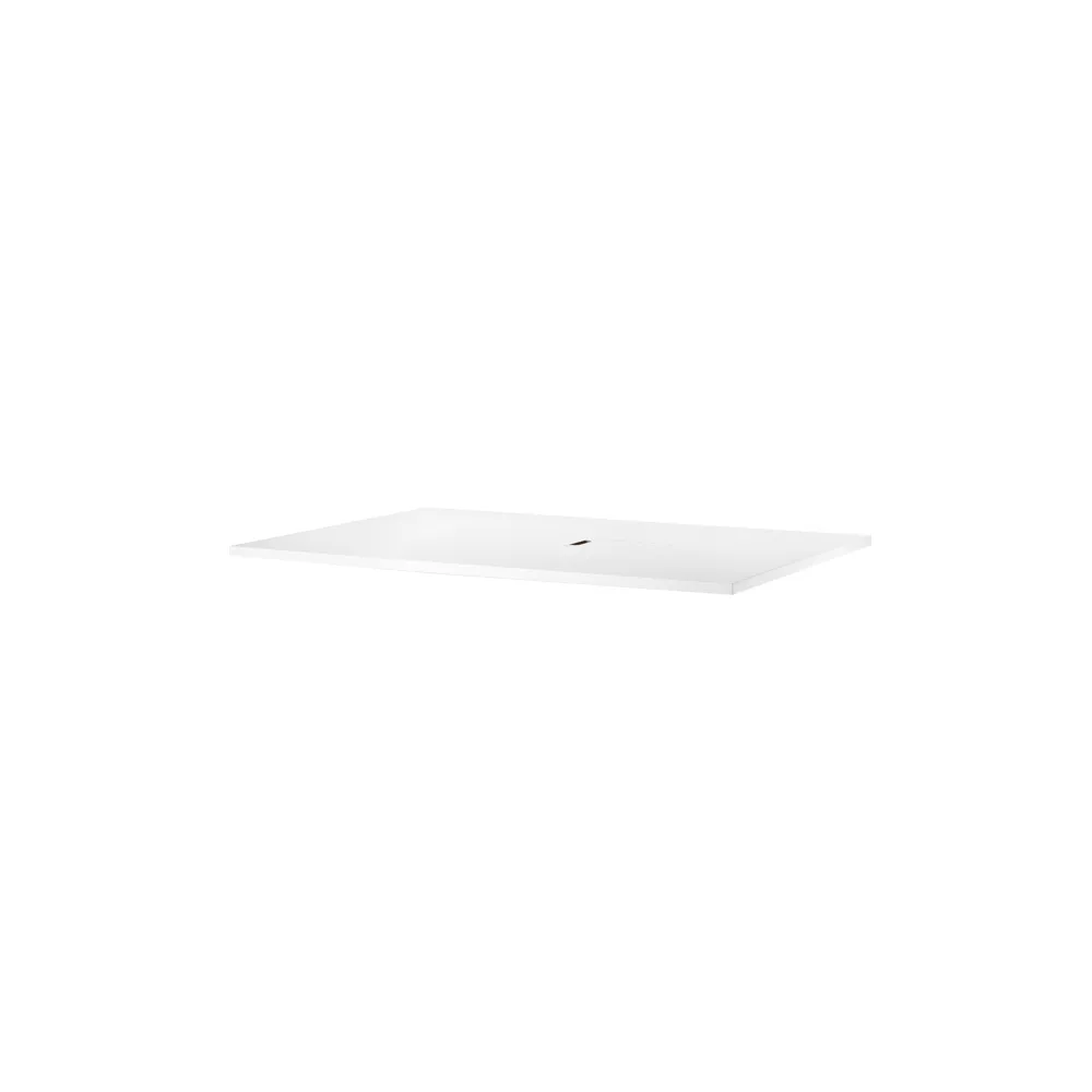 Works desk table top, White laminate, 120 cm Works