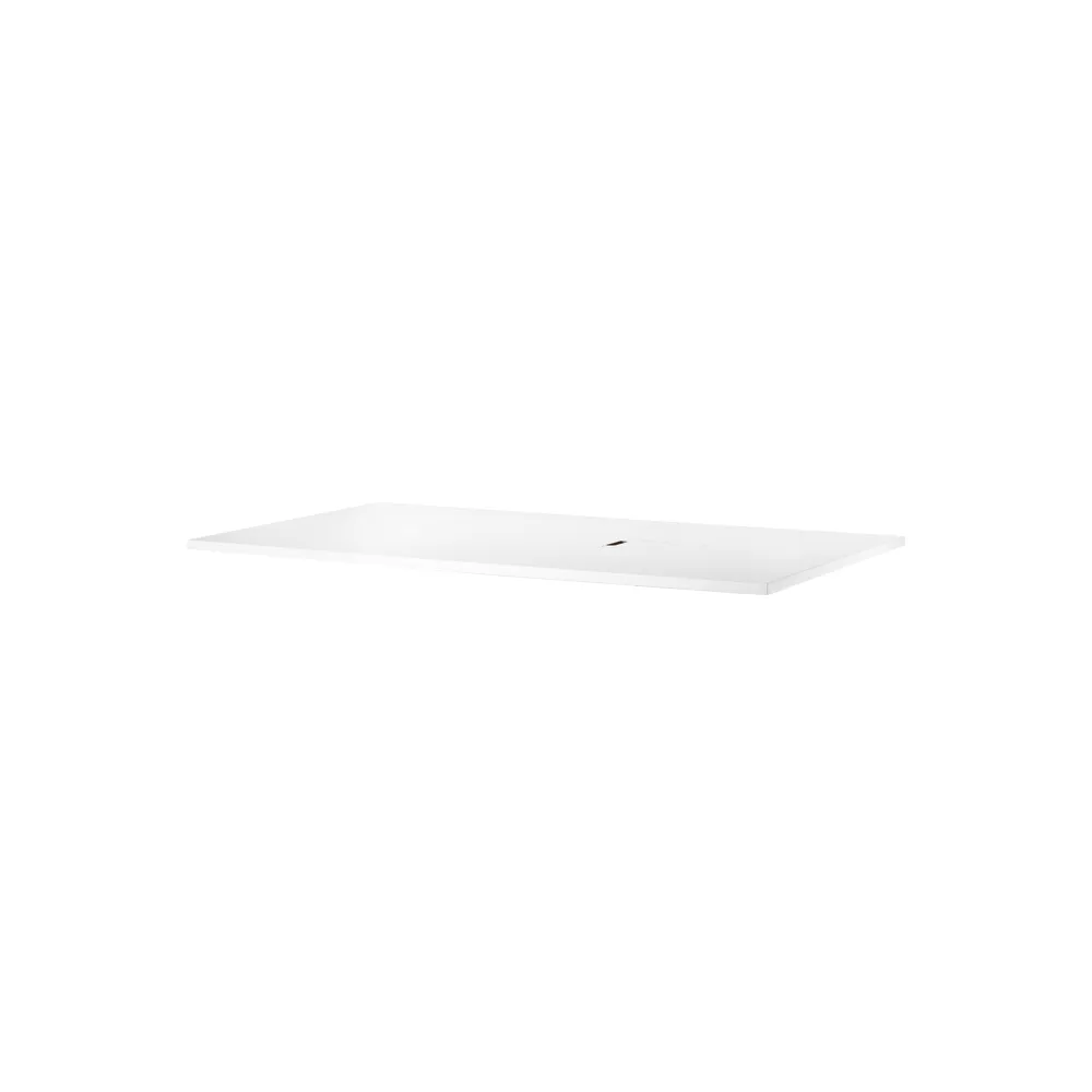Works desk table top, White laminate, 140 cm Works