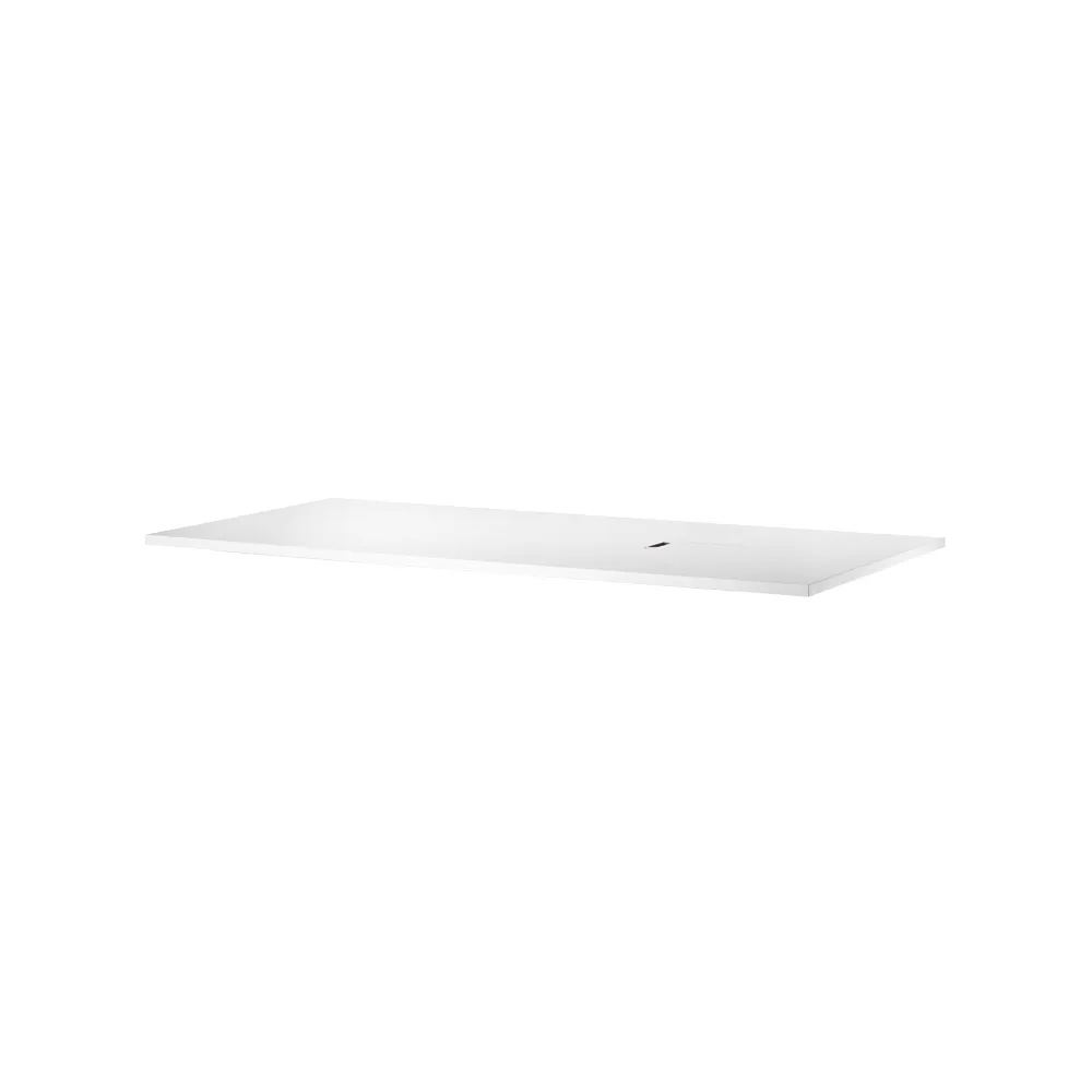 Works desk table top, White laminate, 160 cm Works