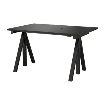 Works height-adjustable desk black 78x120 cm - Works