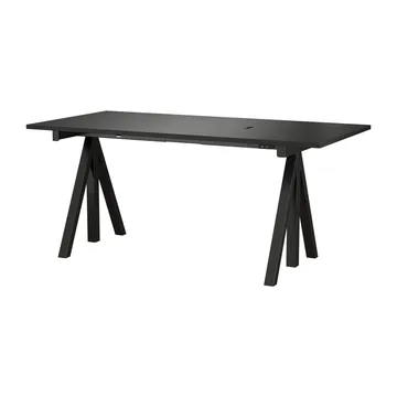 Works height-adjustable desk black 78x160 cm - Works