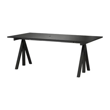 Works height-adjustable desk black 90x180 cm - Works