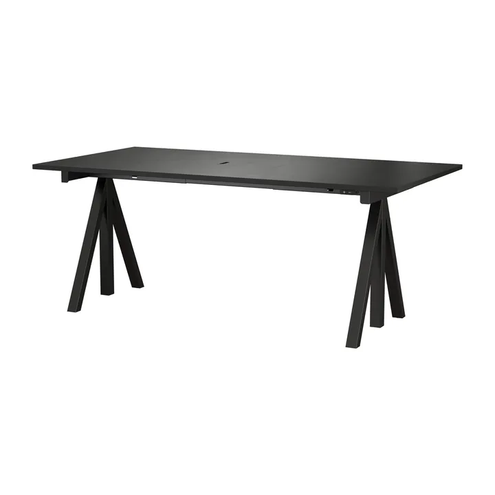 Works height-adjustable desk black 90x180 cm - Works