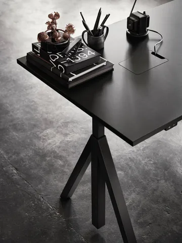 Works height-adjustable desk black 90x180 cm - Works