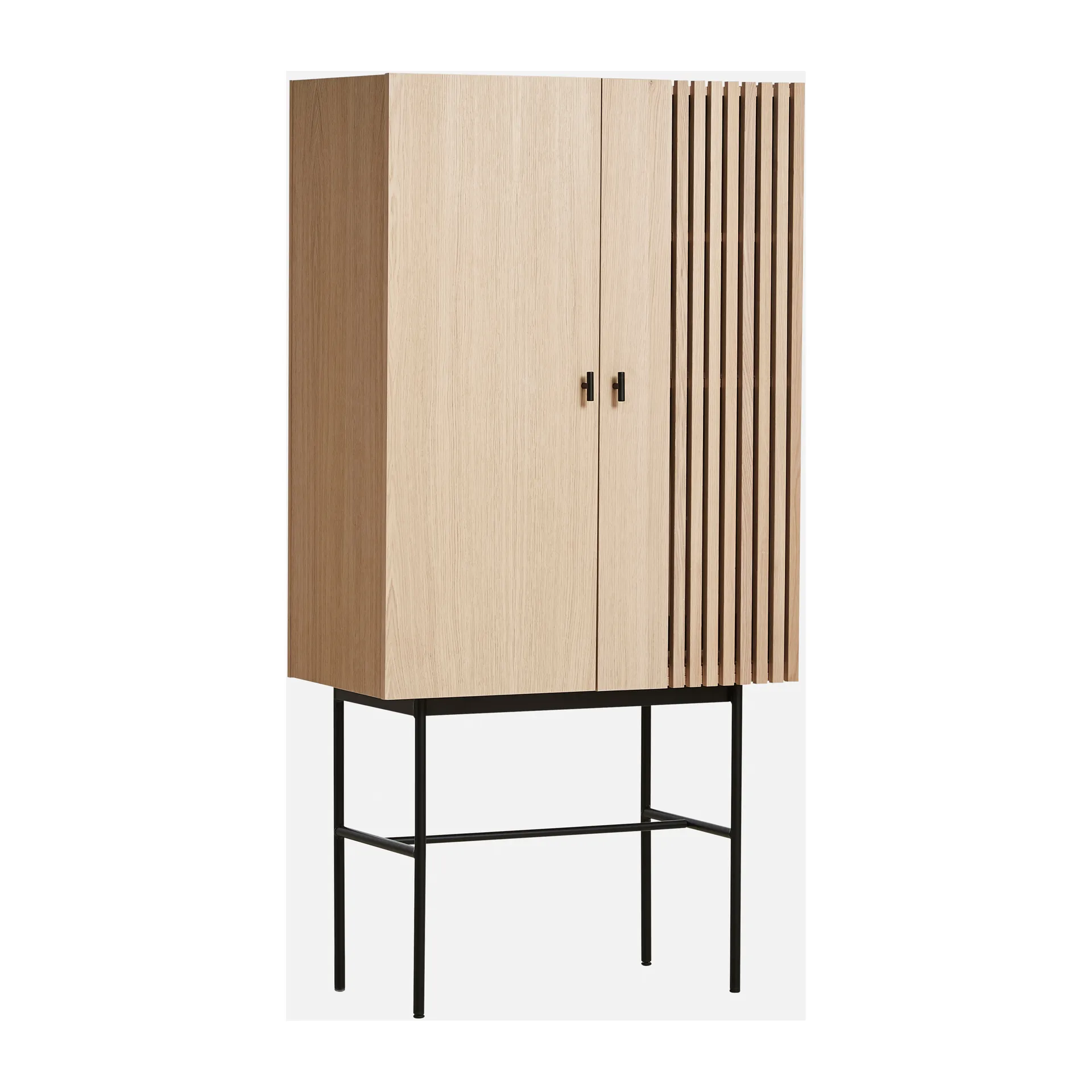 Array cabinet. 80 cm, White pigmented oak Woud