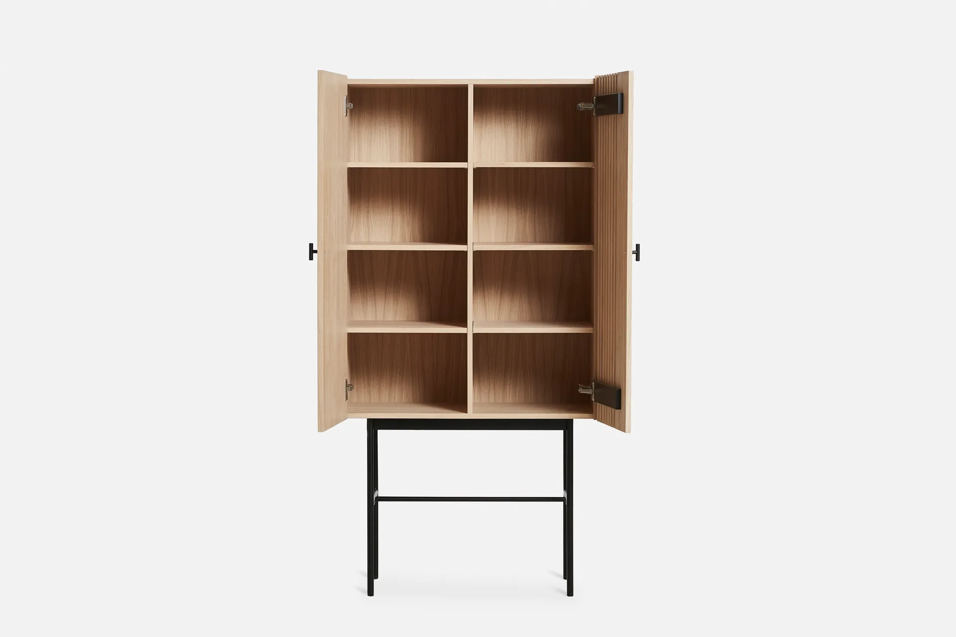 Array cabinet. 80 cm, White pigmented oak Woud