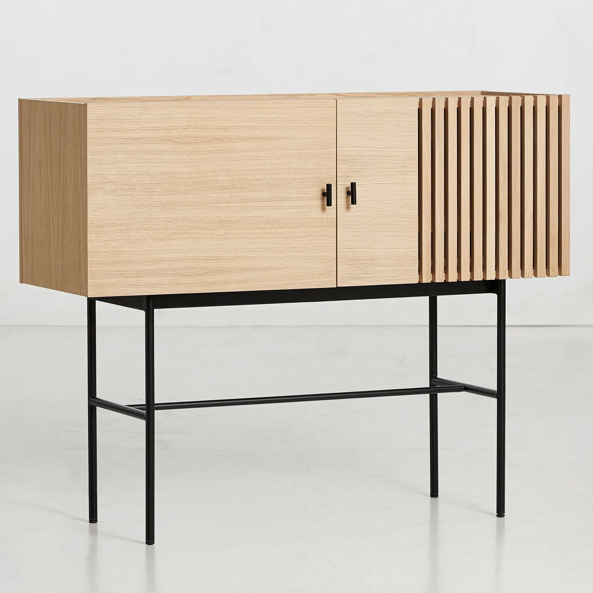 Array side table, 120 cm, White-pigmented oak Woud