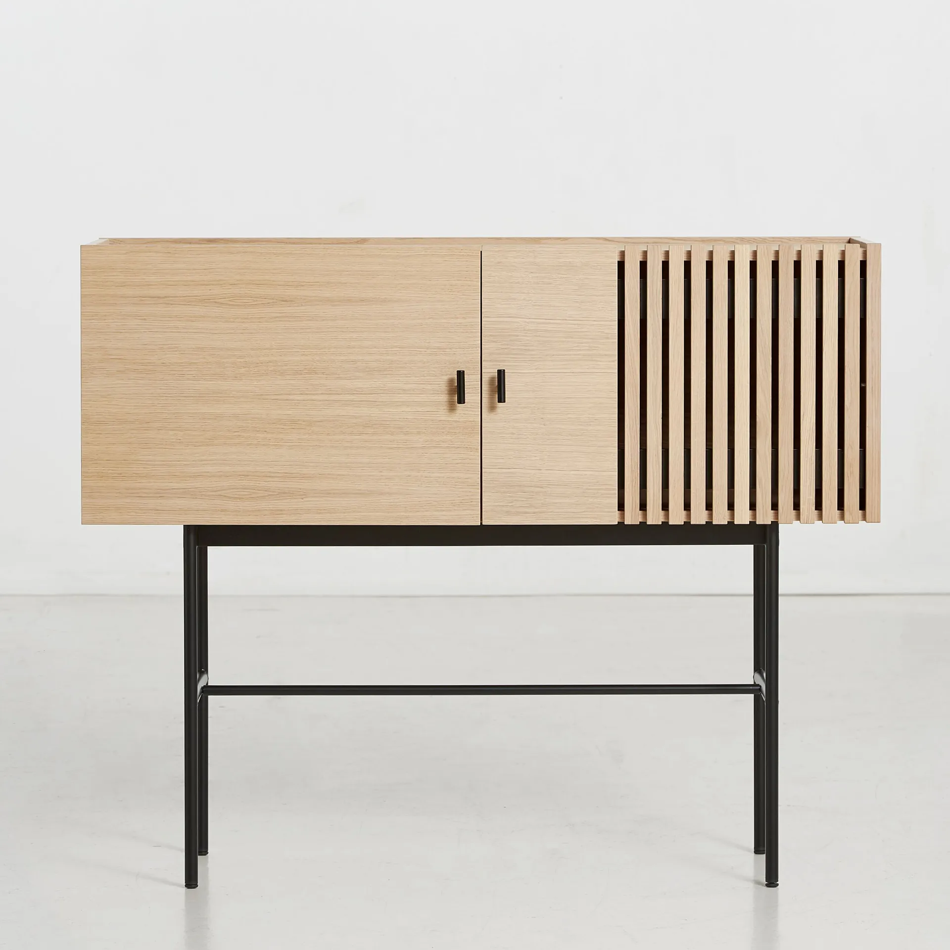 Array side table, 120 cm, White-pigmented oak Woud