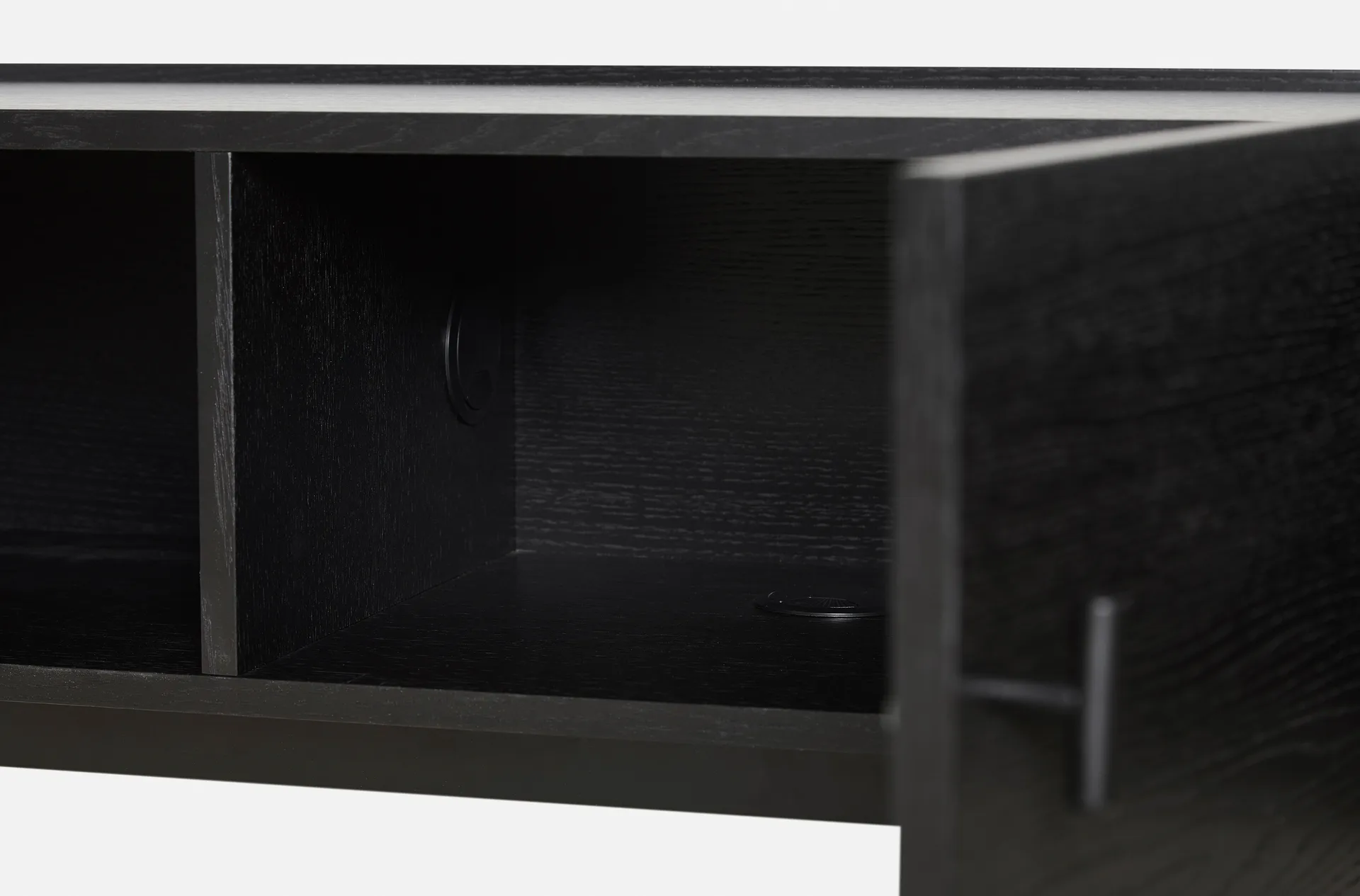 Array side table, low, 150 cm, Black oak Woud